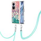 For OPPO Reno10 5G Global Electroplating IMD TPU Phone Case with Lanyard(Colorful Scales) - 1
