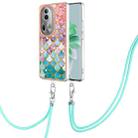 For OPPO Reno11 Pro 5G Global Electroplating IMD TPU Phone Case with Lanyard(Colorful Scales) - 1