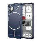 For Nothing Phone 2 Brushed Texture Carbon Fiber TPU Phone Case(Blue) - 1