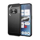 For Nothing Phone 2a Brushed Texture Carbon Fiber TPU Phone Case(Black) - 1