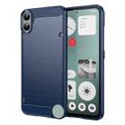 For Nothing CMF Phone 1 Brushed Texture Carbon Fiber TPU Phone Case(Blue) - 1