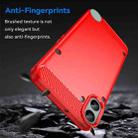 For Nothing CMF Phone 1 Brushed Texture Carbon Fiber TPU Phone Case(Red) - 3