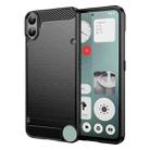 For Nothing CMF Phone 1 Brushed Texture Carbon Fiber TPU Phone Case(Black) - 1