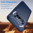 For Nothing Phone 3a Carbon Fiber Brushed Texture TPU Phone Case(Blue) - 3