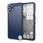 For Nothing CMF Phone 2 Pro Carbon Fiber Brushed Texture TPU Phone Case(Blue) - 1