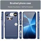 For Nothing Phone 3 Carbon Fiber Brushed Texture TPU Phone Case(Blue) - 2
