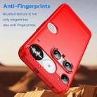 For Nothing Phone 3 Carbon Fiber Brushed Texture TPU Phone Case(Red) - 3