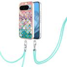 For Google Pixel 9 Electroplating IMD TPU Phone Case with Lanyard(Colorful Scales) - 1