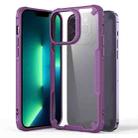 For iPhone 13 Pro Max Four-corner Glossy Shockproof Phone Case(Purple) - 1