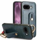 For Google Pixel 9a Wristband Leather Back Phone Case(Blue) - 1