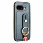 For Google Pixel 9a Wristband Leather Back Phone Case(Blue) - 2