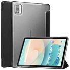 For Blackview Tab 12 / 12 Pro 3-fold Semi-transparent Frosted Smart Leather Tablet Case(Black) - 1