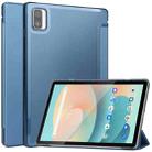 For Blackview Tab 12 / 12 Pro 3-fold Semi-transparent Frosted Smart Leather Tablet Case(Blue) - 1