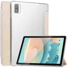 For Blackview Tab 12 / 12 Pro 3-fold Semi-transparent Frosted Smart Leather Tablet Case(Apricot) - 1