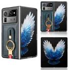 For Tecno Phantom V Fold2 Wristband Leather Back Phone Case(Blue) - 1