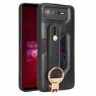 For Asus ROG Phone 6 / ROG6 Wristband Leather Back Phone Case(Black) - 1