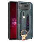 For Asus ROG Phone 6 / ROG6 Wristband Leather Back Phone Case(Blue) - 1