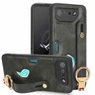 For Asus ROG Phone 7 / ROG7 Wristband Leather Back Phone Case(Green) - 1