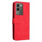 For vivo Y200 / V29e Global Skin Feel Life Tree Metal Button Leather Phone Case(Red) - 3