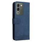For vivo Y200 / V29e Global Skin Feel Life Tree Metal Button Leather Phone Case(Blue) - 3