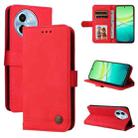 For vivo Y38 5G / T3x 5G Global Skin Feel Life Tree Metal Button Leather Phone Case(Red) - 1