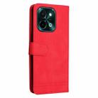 For vivo Y28 4G Global Skin Feel Life Tree Metal Button Leather Phone Case(Red) - 3