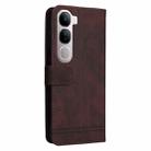 For vivo V40 Lite 4G / 5G IDN Skin Feel Life Tree Metal Button Leather Phone Case(Brown) - 3