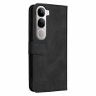 For vivo V40 Lite 4G / 5G IDN Skin Feel Life Tree Metal Button Leather Phone Case(Black) - 3