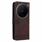 For vivo X200 Skin Feel Life Tree Metal Button Leather Phone Case(Brown) - 3