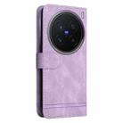 For vivo X200 Pro Skin Feel Life Tree Metal Button Leather Phone Case(Purple) - 3