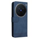 For vivo X200 Pro Skin Feel Life Tree Metal Button Leather Phone Case(Blue) - 3