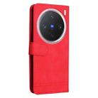 For vivo X200 Pro mini Skin Feel Life Tree Metal Button Leather Phone Case(Red) - 3