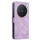For vivo X200 Pro mini Skin Feel Life Tree Metal Button Leather Phone Case(Purple) - 3