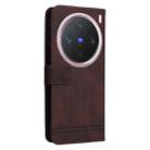 For vivo X200 Pro mini Skin Feel Life Tree Metal Button Leather Phone Case(Brown) - 3