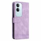 For vivo Y19s Skin Feel Life Tree Metal Button Leather Phone Case(Purple) - 3