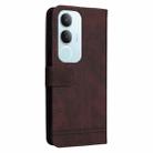 For vivo Y19s Skin Feel Life Tree Metal Button Leather Phone Case(Brown) - 3