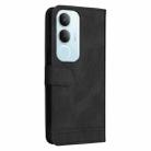 For vivo Y19s Skin Feel Life Tree Metal Button Leather Phone Case(Black) - 3