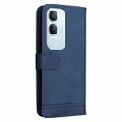 For vivo Y19s Skin Feel Life Tree Metal Button Leather Phone Case(Blue) - 3