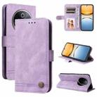 For vivo Y300 Pro Skin Feel Life Tree Metal Button Leather Phone Case(Purple) - 1