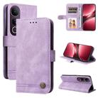 For vivo V50 Lite 4G / 5G Skin Feel Life Tree Metal Button Leather Phone Case(Purple) - 1