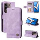 For vivo Y29 4G Skin Feel Life Tree Metal Button Leather Phone Case(Purple) - 1