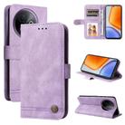 For vivo Y39 5G / Y300i Skin Feel Life Tree Metal Button Leather Phone Case(Purple) - 1