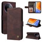 For vivo Y39 5G / Y300i Skin Feel Life Tree Metal Button Leather Phone Case(Brown) - 1