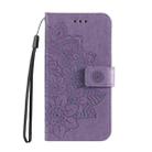For vivo V40 Lite 4G / 5G IDN Seven-petal Flowers Embossing Leather Phone Case(Light Purple) - 2