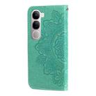 For vivo V40 Lite 4G / 5G IDN Seven-petal Flowers Embossing Leather Phone Case(Green) - 3