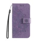 For vivo X200 Pro Seven-petal Flowers Embossing Leather Phone Case(Light Purple) - 2