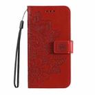 For vivo X200 Pro mini Seven-petal Flowers Embossing Leather Phone Case(Red) - 2