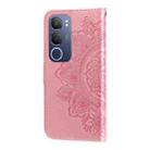 For vivo Y19s Seven-petal Flowers Embossing Leather Phone Case(Rose Gold) - 3