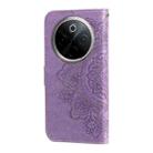 For vivo Y300 Pro Seven-petal Flowers Embossing Leather Phone Case(Light Purple) - 3