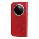 For vivo Y300 Pro Seven-petal Flowers Embossing Leather Phone Case(Red) - 3